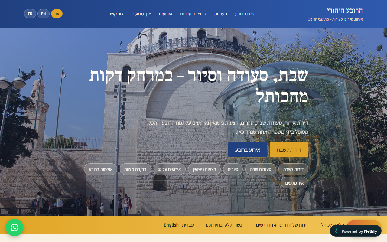 אתר אירוח ברובע היהודי